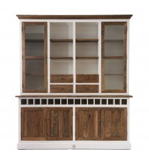 Driftwood Double Cabinet w winerack