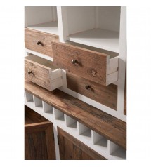 Driftwood Double Cabinet w winerack