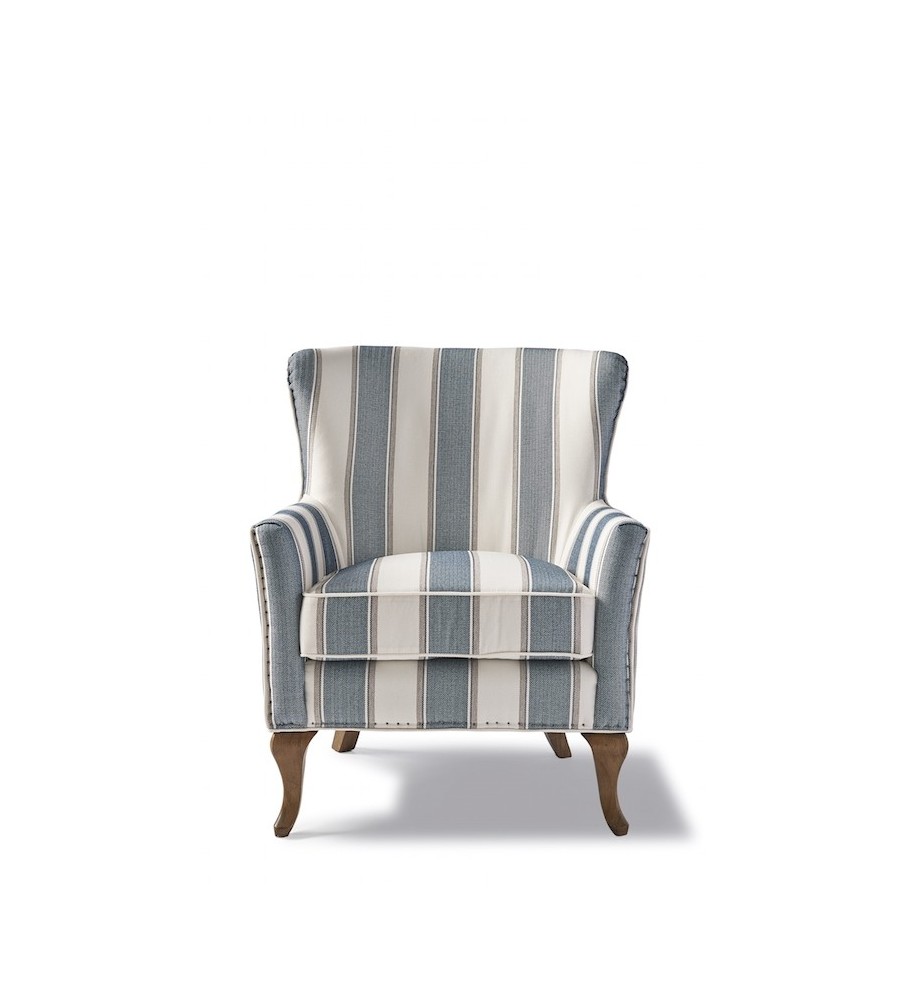 Cavendish Armchair, Blue Stripe