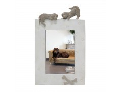 Picture Frame Dog Vertical Beige
