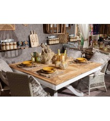 Driftwood Portofino Dining Table Cross 150
