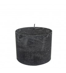 Kerze metallisch schwarz 10x10cm