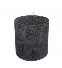 Kerze metallisch schwarz 10x15cm