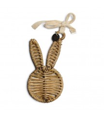 Rustic Rattan Easter Bunny Ornament