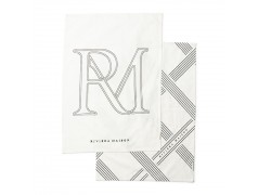 RM Monogram&Stripes Tea Towel 2 pcs