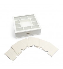 Tea Box with Monogram Coasters 6pcs