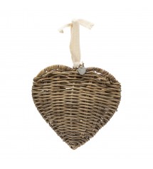 Rustic Rattan Loving Heart Ornament