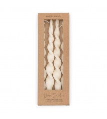 copy of Twisted Dinner Candles flax 4pcs
