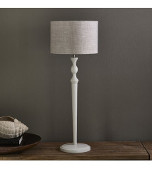 Structured Linen Cylinder Lampshade flax 20x15