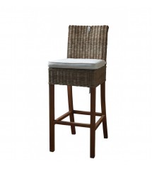 Rustic Rattan Bar Stool Set...