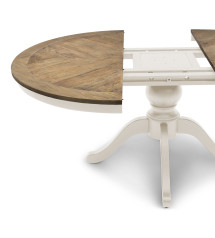 Le Marais Dining Table Extendable, dia 190/140x140 cm, white