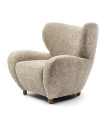 Courchevel Wing Chair, Weave, Beige