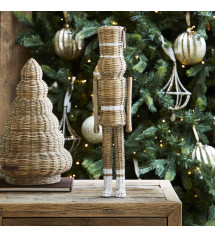 Rustic Rattan Nutcracker