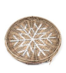 Rustic Rattan Snowflake Mini Tray