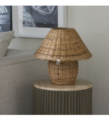 Rustic Rattan Ames Table Lamp