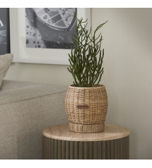 Rustic Rattan Sphere Planter